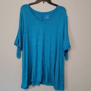 Lane Bryant blue blouse